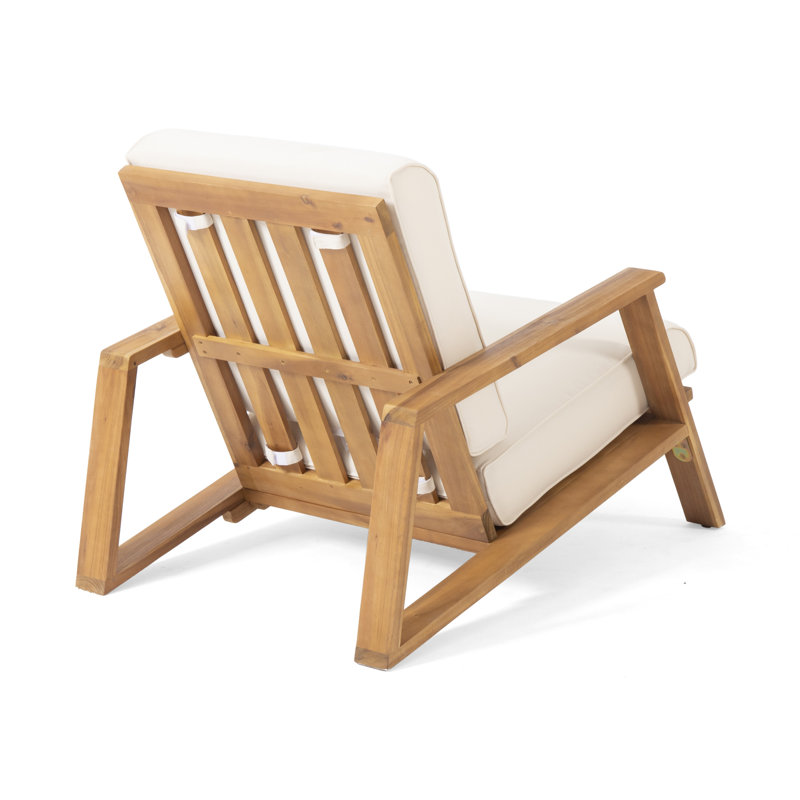 Breakwater Bay Nubieber Acacia Outdoor Lounge Chair Wayfair